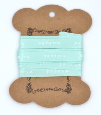 10mm x 1.5m Double Sided Satin Ribbon - Turquoise Just For You