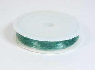 Pack of 1 Roll - 0.8mm x 10m Sea Green Elastic Strong & Stretchy Beading Wire