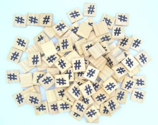Pack of 50 - '#' Symbol Scrabble Tiles