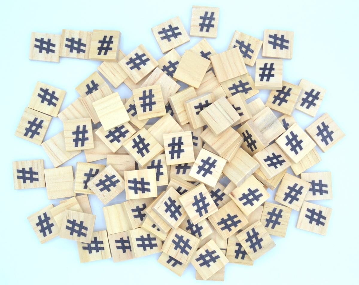 Pack of 10 - '#' Symbol Scrabble Tiles