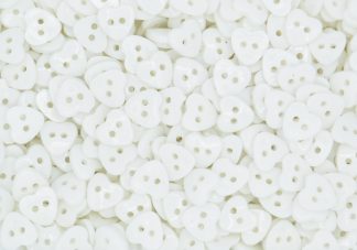 White - Heart 2 Hole 12mm - Acrylic Buttons for Costumes & Children's Craft Projects
