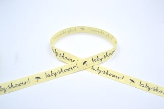 15mm Grosgrain Ribbon - Baby Shower Yellow