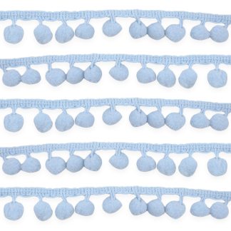 Blue Bird 10mm Soft Pom Pom Fringe Trim
