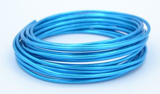 Pack of 1 - Dodger Blue 3mm x 5m Aluminium Wire
