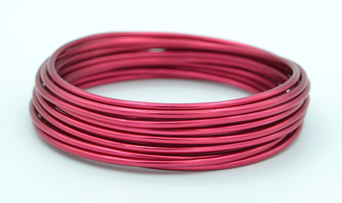 Pack of 1 - Wine Red 3mm x 25m Aluminium Wire