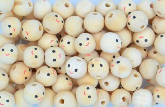 Plain Smiling Face 17.5mm 5mm Hole