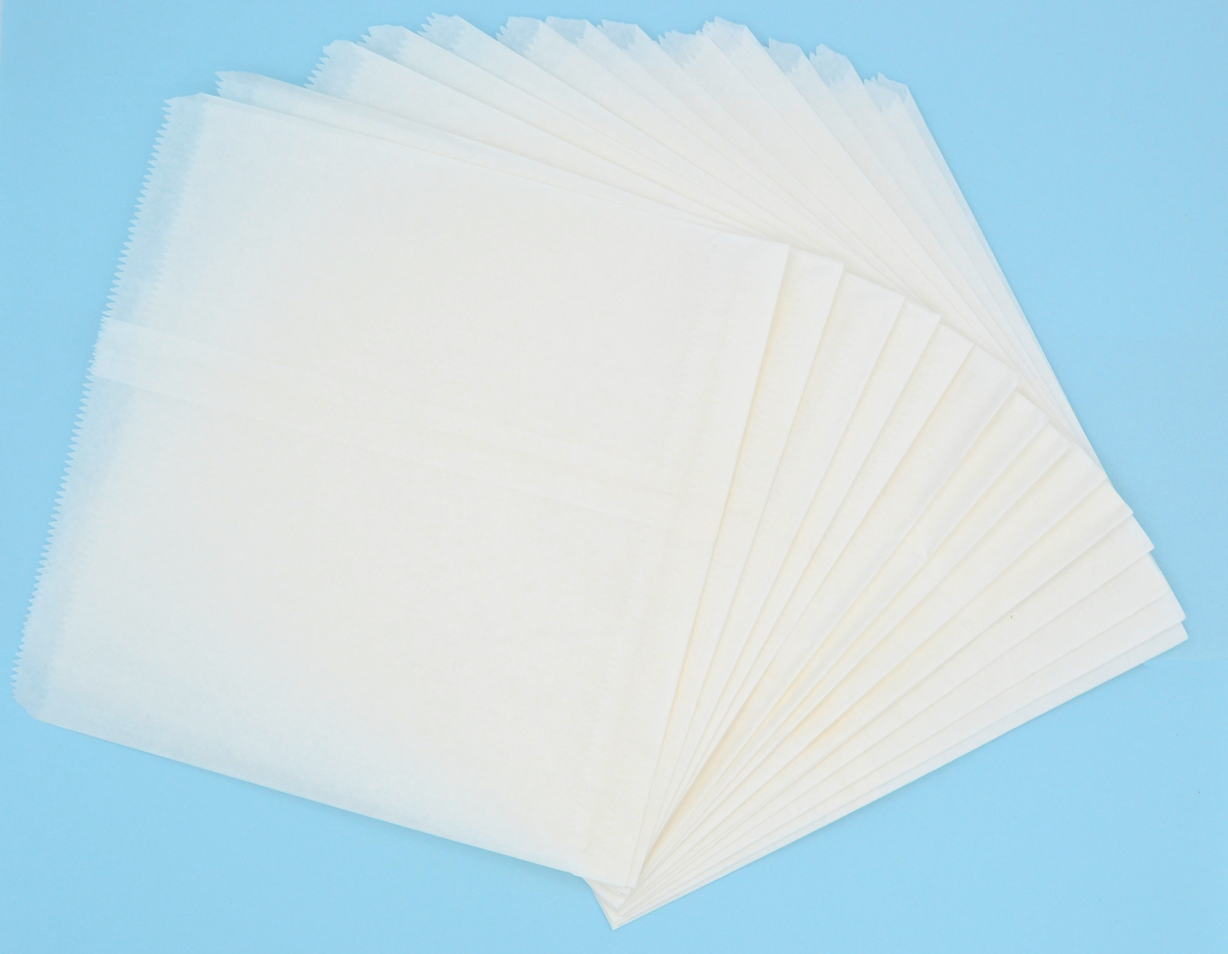 10" x 10" Greaseproof Paper Bags - White | Recyclable | Food Safe | Strong