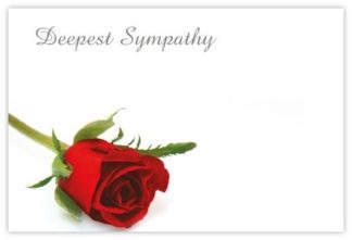 Deepest Sympathy (Red Rose) - 60mm x 90mm OASIS® Florist Cards