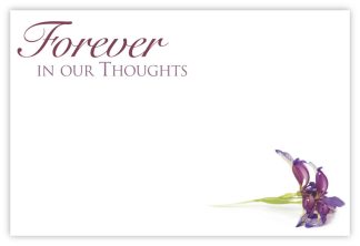 Forever in Our Thoughts (Purple Lily) - 60mm x 90mm Florist Cards