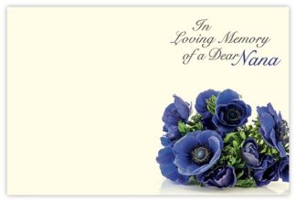 In Loving Memory Nana (Anemone Posy) - 60mm x 90mm OASIS® Florist Cards