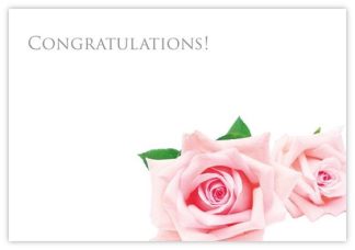 Congratulations (Pink Roses) - 60mm x 90mm OASIS® Florist Cards