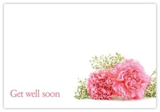 Get Well Soon (Pink Carnations) - 60mm x 90mm OASIS® Florist Cards