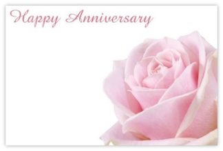 Happy Anniversary (Pink Rose) - 60mm x 90mm OASIS® Florist Cards