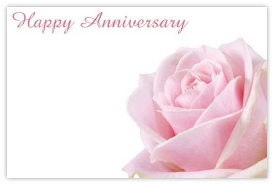 Happy Anniversary (Pink Rose) - 60mm x 90mm OASIS® Florist Cards