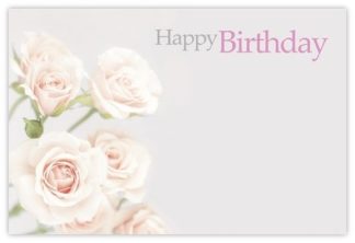 Happy Birthday (Pink Roses) - 60mm x 90mm OASIS® Florist Cards