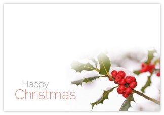 Happy Christmas (Holly) - 60mm x 90mm OASIS® Florist Cards