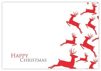 Happy Christmas (Red Reindeer) - 60mm x 90mm OASIS® Florist Cards