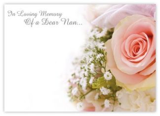 In Loving Memory Nan (Pink Rose) - 60mm x 90mm OASIS® Florist Cards