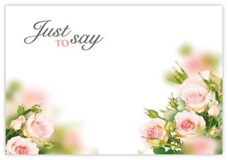 Just To Say (Pink Roses) - 60mm x 90mm OASIS® Florist Cards