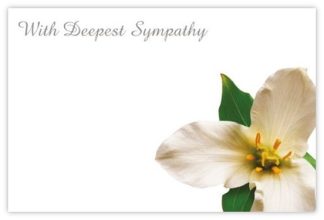 Deepest Sympathy (White Lily) - 60mm x 90mm OASIS® Florist Cards