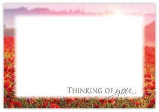 Thinking of You (Poppies) - 60mm x 90mm OASIS® Florist Cards