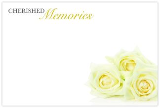 Cherished Memories (Ivory Roses) - 60mm x 90mm OASIS® Florist Cards