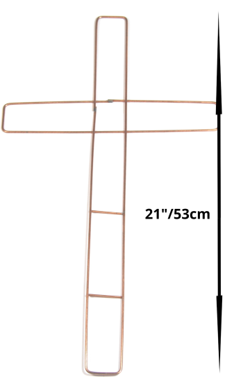 Flat Cross Metal Frame 21"/53cm - Florist Wreaths