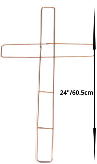 Flat Cross Metal Frame 24"/60.5cm - Florist Wreaths