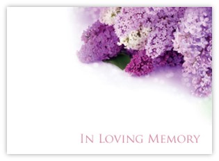 In Loving Memory (Lilacs) - 90mm x 125mm Florist Cards