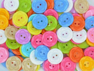 Mixed - Flower Shirt 2 Hole 25mm - Acrylic Buttons for Costumes & Children's Craft Projects