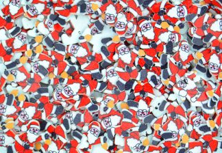 Christmas Wooden Buttons - Santa Claus Type 13