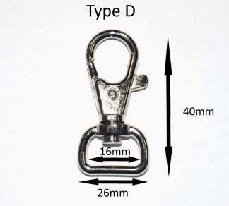 40mm Lobster D Clasps Silver