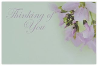 Thinking of You (Purple Cuckoo) - 90mm x 125mm Florist Cards