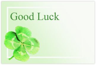 Good Luck (Clover) - 60mm x 90mm Florist Cards
