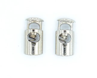 23.5mm Silver Cord Stopper Lock Toggle Ends
