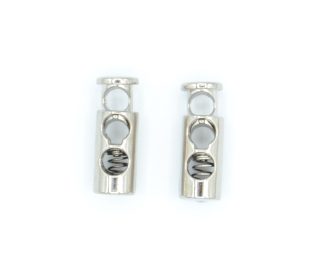 26mm Silver Cord Stopper Lock Toggle Ends