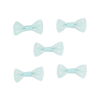Baby Blue 149 - 3cm Grosgrain Dots Bows