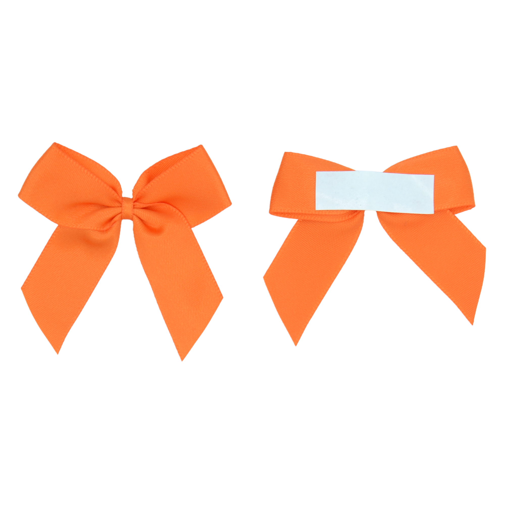 Orange 251 - 5cm Pre-tied Self Adhesive Satin Bows (16mm Ribbon) | Gifts, Arts & Crafts