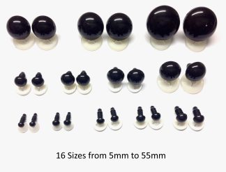 Solid Black Eyes Plastic Backs