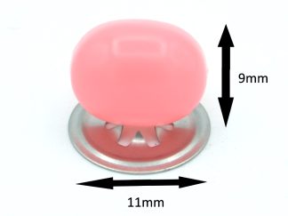 11mm x 9mm Pink Oval Noses Metal Backs - Character Animal Safety Nose for Soft Toys & Teddy Bears