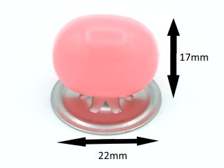 22mm x 17mm Pink Oval Noses Metal Backs - Character Animal Safety Nose for Soft Toys & Teddy Bears
