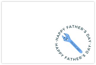 Happy Father's Day (Spanner) - 60mm x 90mm Florist Cards