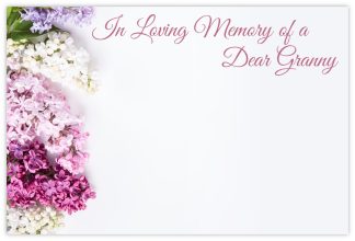 In Loving Memory Granny (Lilacs) - 60mm x 90mm Florist Cards