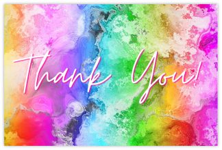 Thank You (Rainbow) - 60mm x 90mm Florist Cards