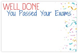 Well Done You Passed Your Exams (Confetti) - 60mm x 90mm Florist Cards