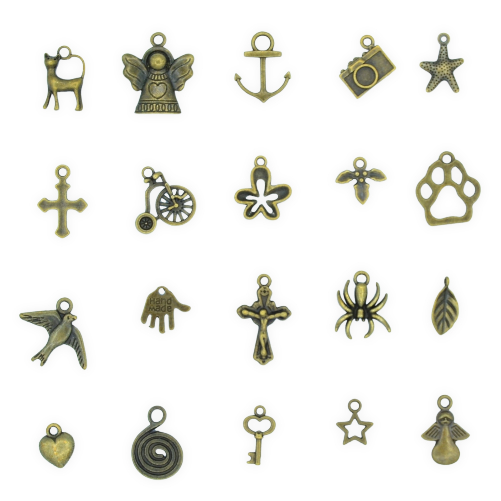 Misc Antique Bronze Mix - Mini Metal Charms