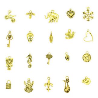 Misc Gold Mix - Mini Metal Charms
