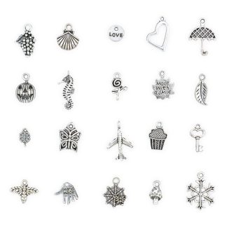 Misc Silver Mix - Mini Metal Charms