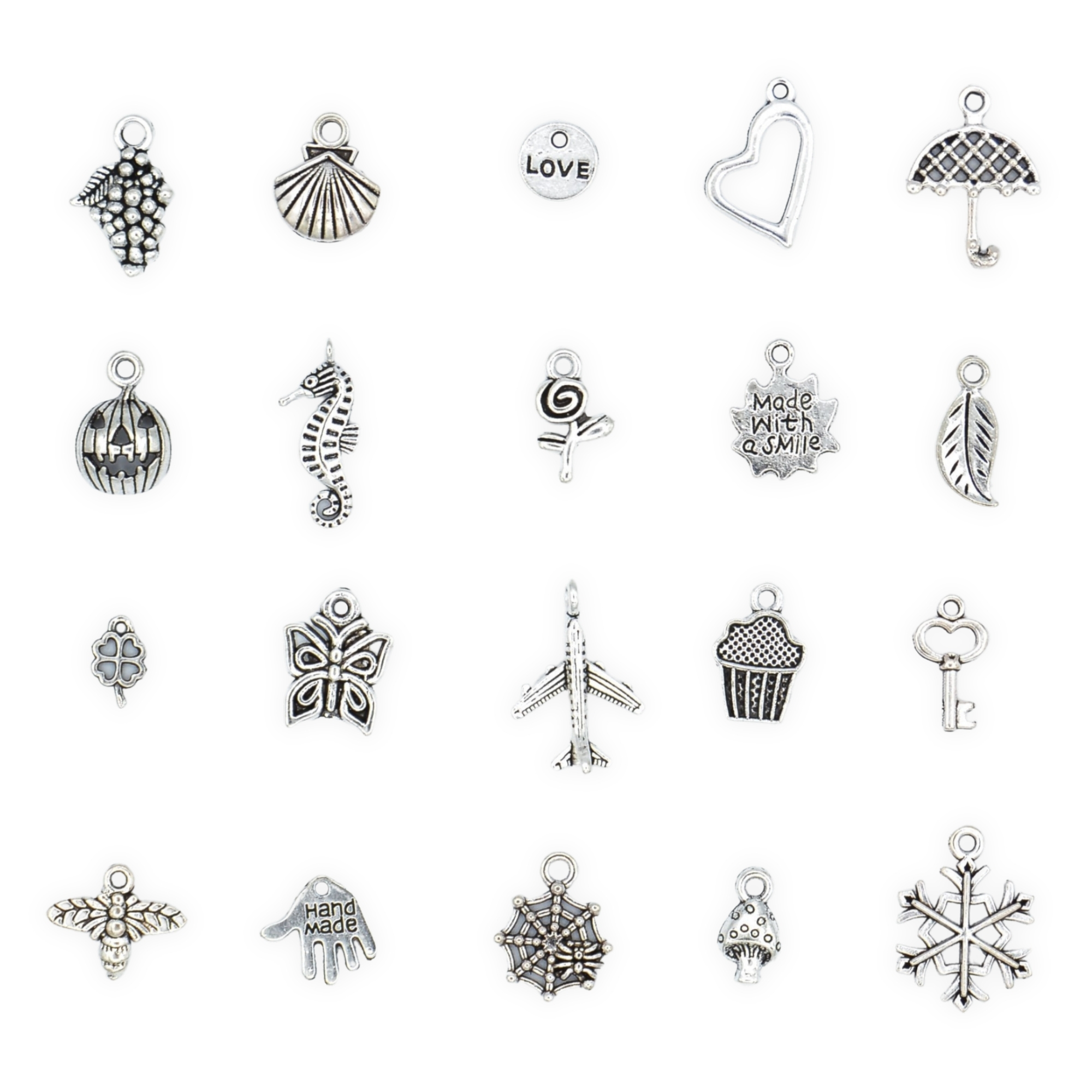 Misc Silver Mix - Mini Metal Charms