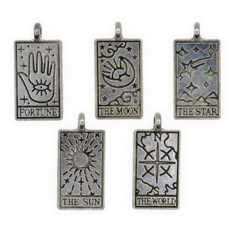 Tarot Cards Silver Mix - Mini Metal Charms
